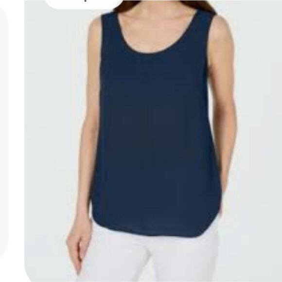 CLUB MONACO BLACK SLEEVELESS TANK WITH KEY HOLE BACK SIZE 6 - Picture 1 of 7